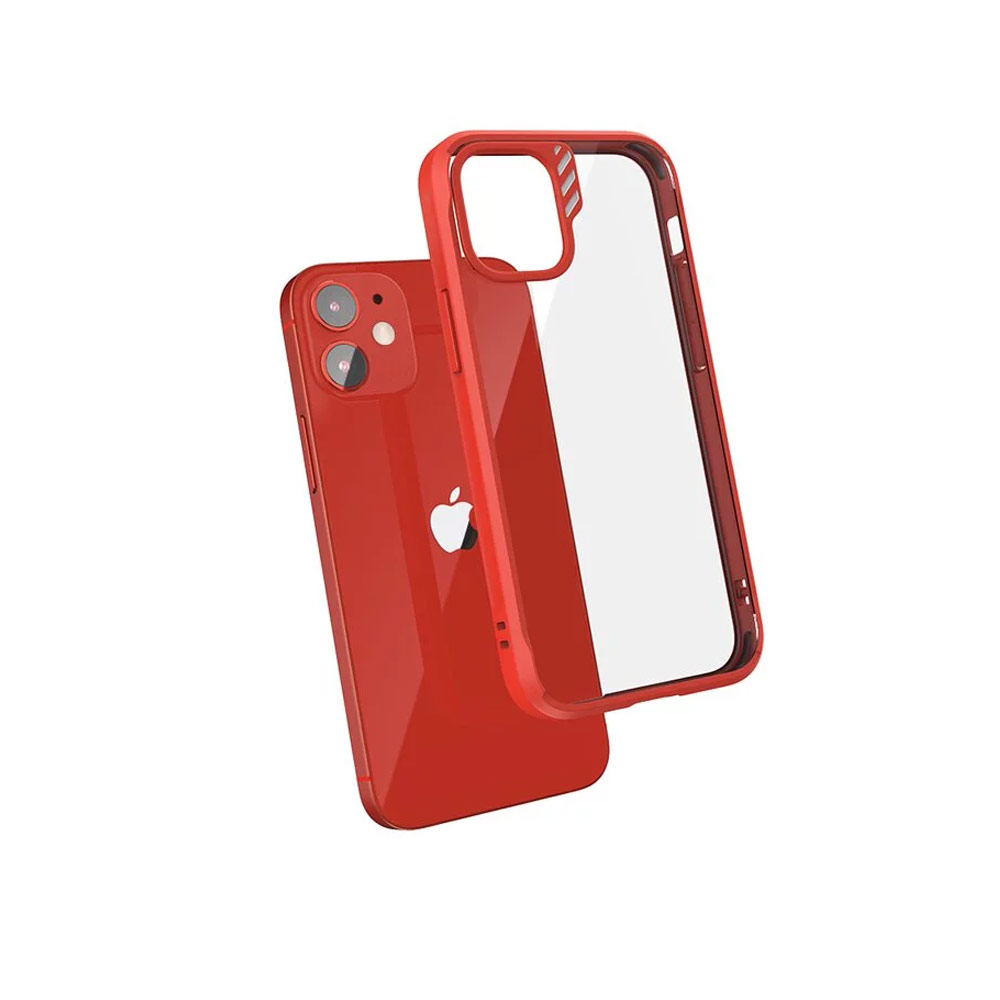 Picture of Apple iPhone 12 Pro Max 6.7 Case | JTLEGEND Hybrid Cushion DX Drop Protection Case with Camera Lens Protection Raised Bezel Sound Enhancement Design Case for iPhone 12 Pro Max 6.7 (Red)