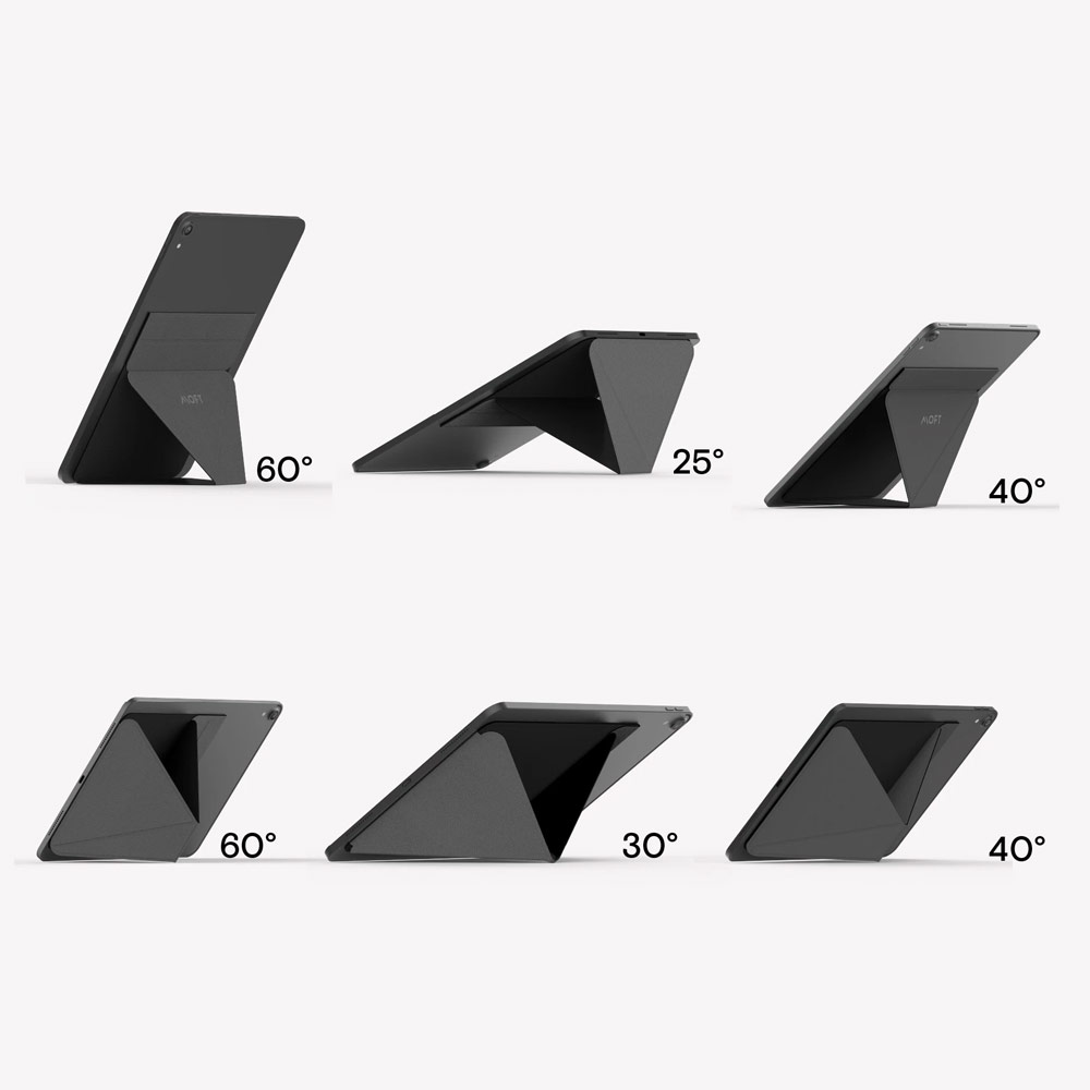 Picture of Apple iPad Air 10.9 2020  | MOFT Snap Tablet Stand Multi Angle Invisible Tablet Stand for iPad iPad Pro iPad Air Tablet (Jet Black)