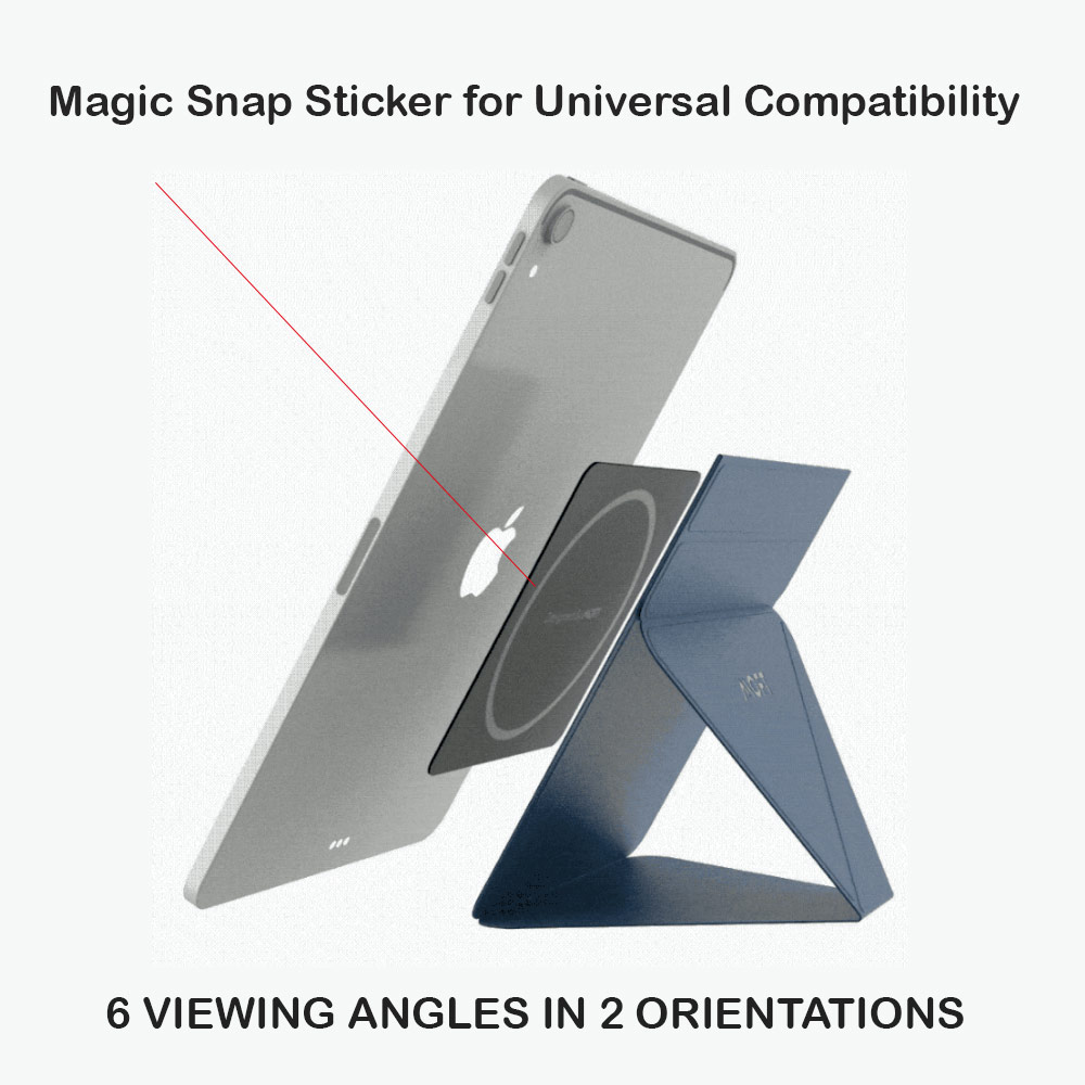 Picture of Apple iPad Air 10.9 2020  | MOFT Snap Tablet Stand Multi Angle Invisible Tablet Stand for iPad iPad Pro iPad Air Tablet (Jet Black)