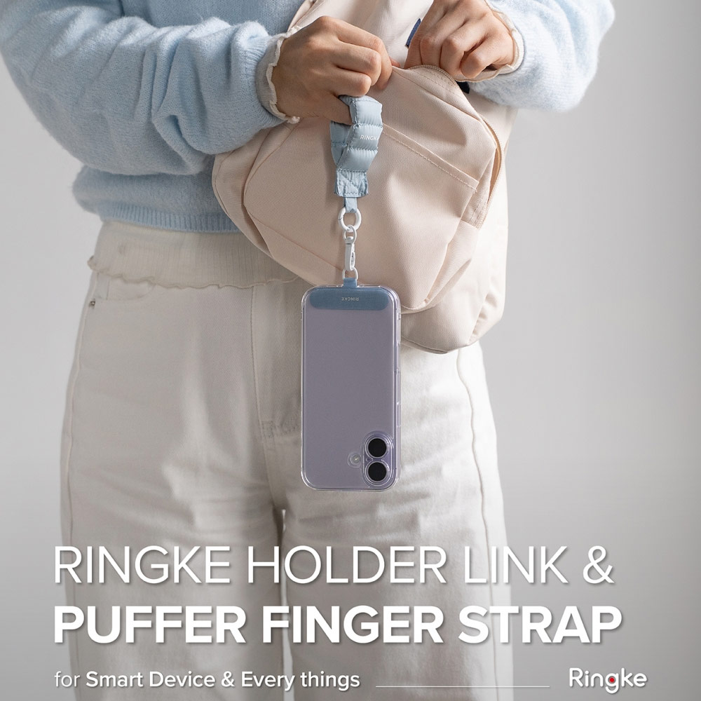 Picture of Ringke Eye Catching Holder Link & Puffer Finger Strap for Phone case (Matcha Green)
