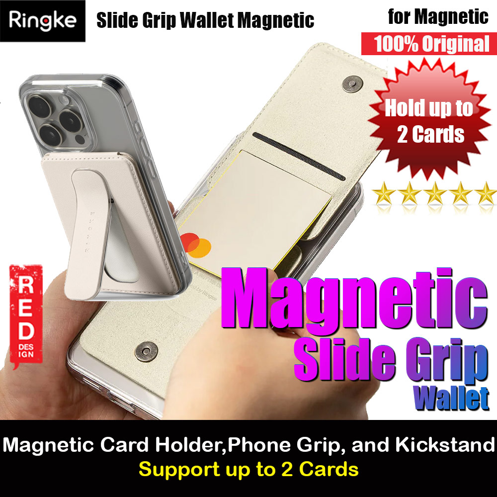 Picture of Ringke Slide Grip PU Wallet Magnetic for iPhone 15 iPhone 16 Pro Max Card Holder Phone Stand (Beige Pink) Apple iPhone 15 Pro Max 6.7- Apple iPhone 15 Pro Max 6.7 Cases, Apple iPhone 15 Pro Max 6.7 Covers, iPad Cases and a wide selection of Apple iPhone 15 Pro Max 6.7 Accessories in Malaysia, Sabah, Sarawak and Singapore 