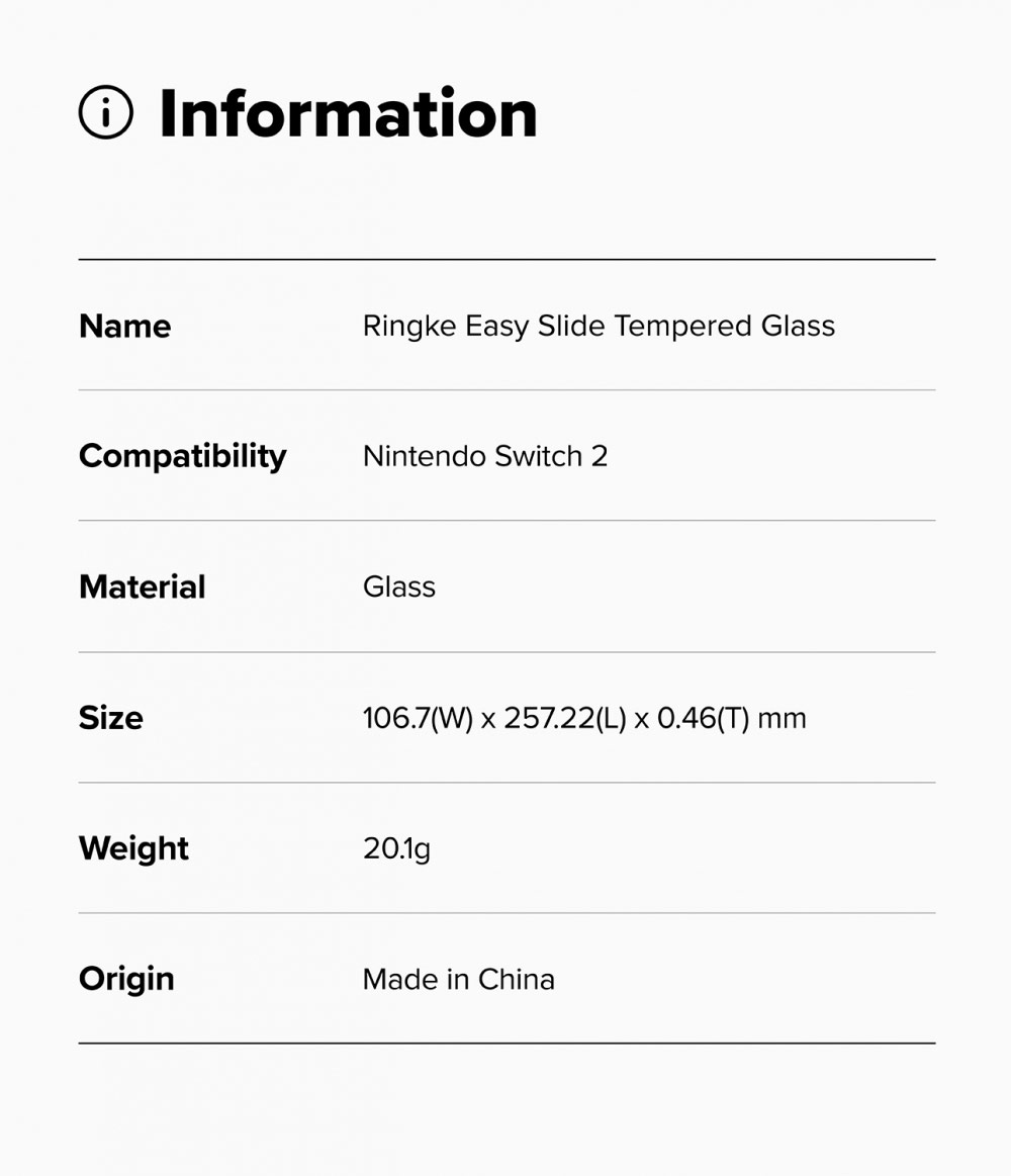 Picture of Samsung Galaxy Z Fold 7  | Ringke Easy Slide Tempered Glass Nintendo Switch 2 (2 Pack)