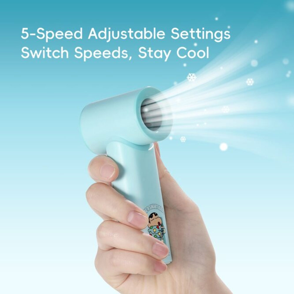 Picture of Rock Crayon ShinChan 5 Ultra Speed Strong Wind Force Portable Mini Handheld Fan 3000mAh 17400RPM (Beige)