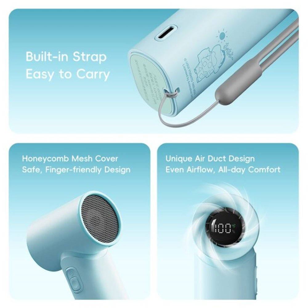 Picture of Rock Crayon ShinChan 5 Ultra Speed Strong Wind Force Portable Mini Handheld Fan 3000mAh 17400RPM (Beige)