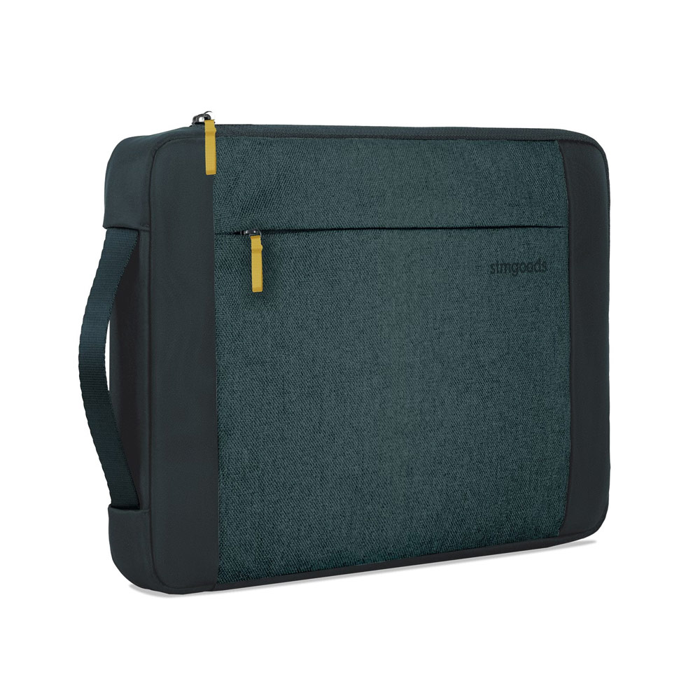 Picture of STM Kin Slim and Lightweight with Shock Absorbing Secure Zip Laptop Sleeve with Accessory Storage Pocket up to 14" (Aqua Blue)