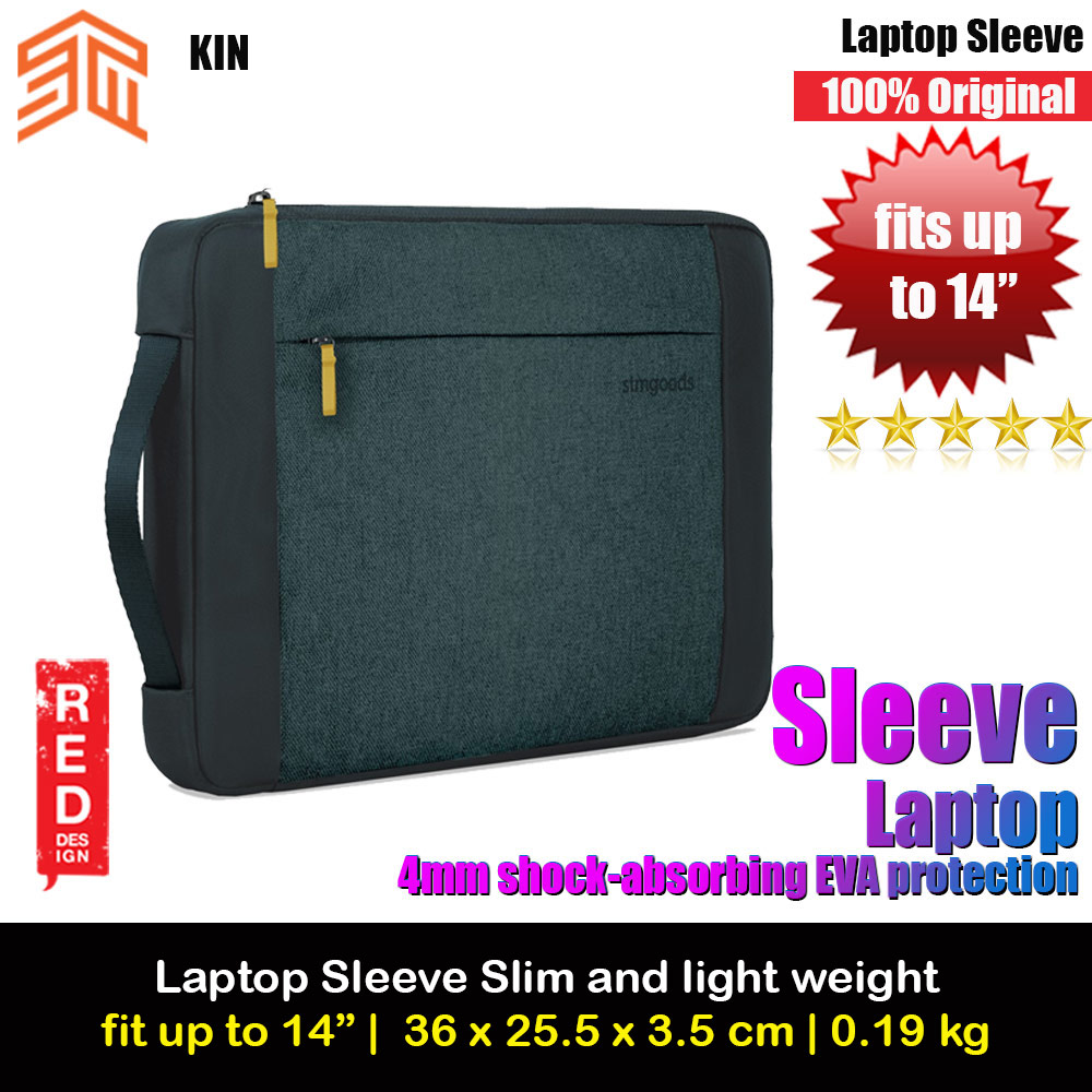 Picture of STM Kin Slim and Lightweight with Shock Absorbing Secure Zip Laptop Sleeve with Accessory Storage Pocket up to 14" (Aqua Blue) Red Design- Red Design Cases, Red Design Covers, iPad Cases and a wide selection of Red Design Accessories in Malaysia, Sabah, Sarawak and Singapore 