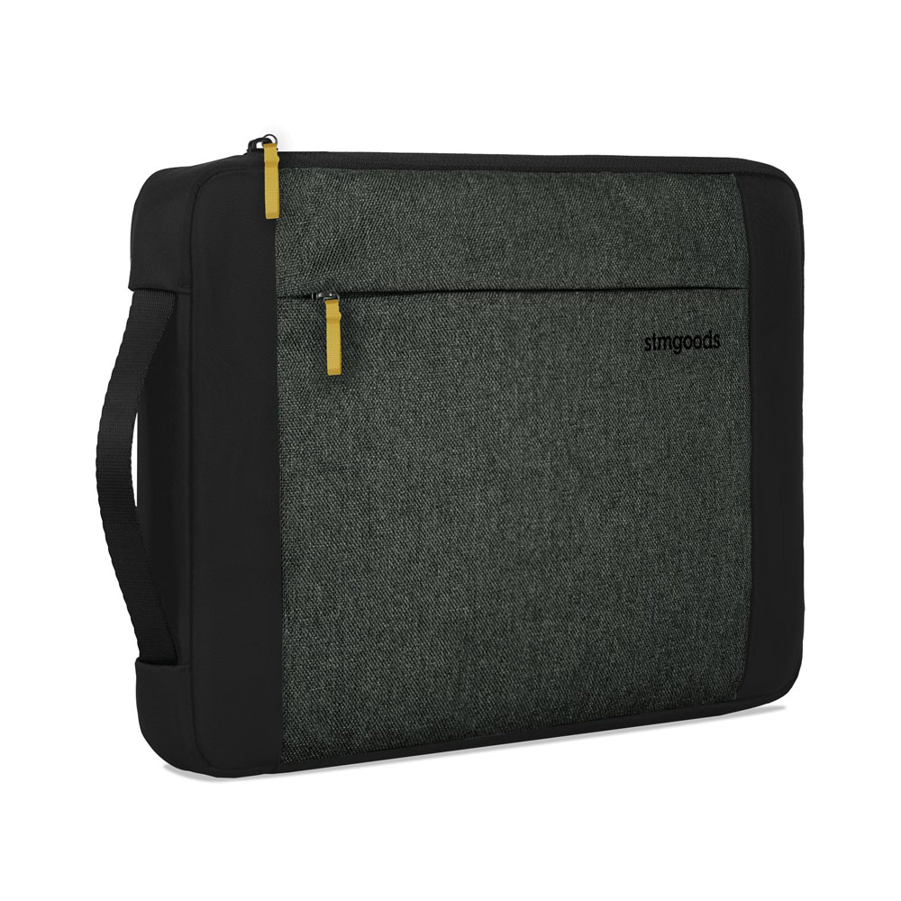 Picture of STM Kin Slim and Lightweight with Shock Absorbing Secure Zip Laptop Sleeve with Accessory Storage Pocket up to 14" (Slate Black)