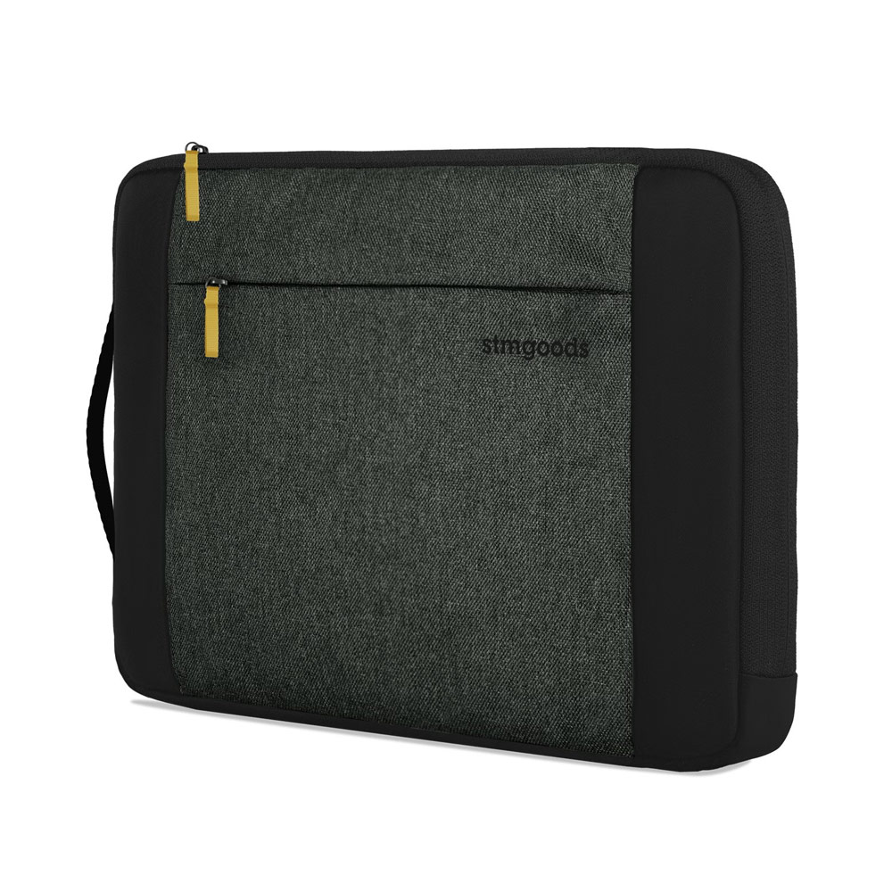 Picture of STM Kin Slim and Lightweight with Shock Absorbing Secure Zip Laptop Sleeve with Accessory Storage Pocket up to 14" (Slate Black)