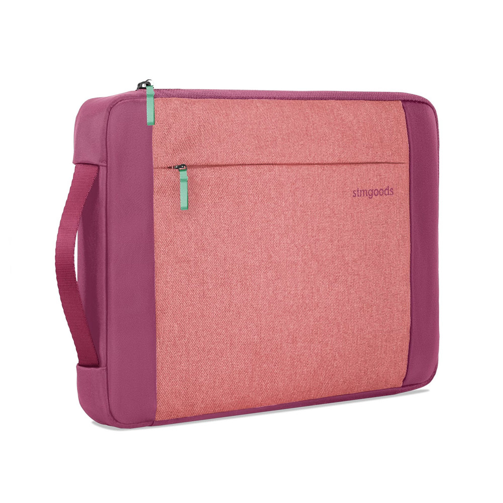 Picture of STM Kin Slim and Lightweight with Shock Absorbing Secure Zip Laptop Sleeve with Accessory Storage Pocket up to 14" (Rose Petal)