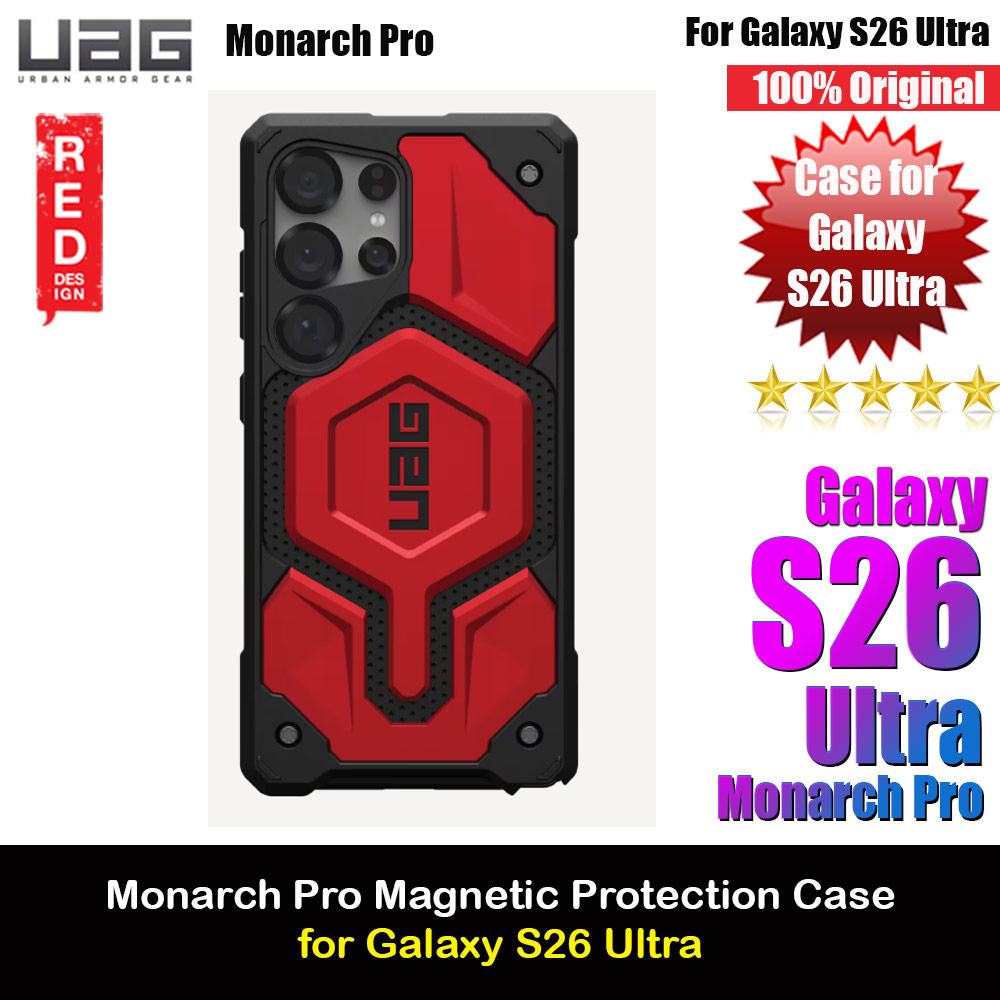 Picture of UAG Monarch Pro Magsafe Compatible Drop Proof Case for Samsung Galaxy S26 Ultra (Crimson) Samsung Galaxy S26 Ultra- Samsung Galaxy S26 Ultra Cases, Samsung Galaxy S26 Ultra Covers, iPad Cases and a wide selection of Samsung Galaxy S26 Ultra Accessories in Malaysia, Sabah, Sarawak and Singapore 