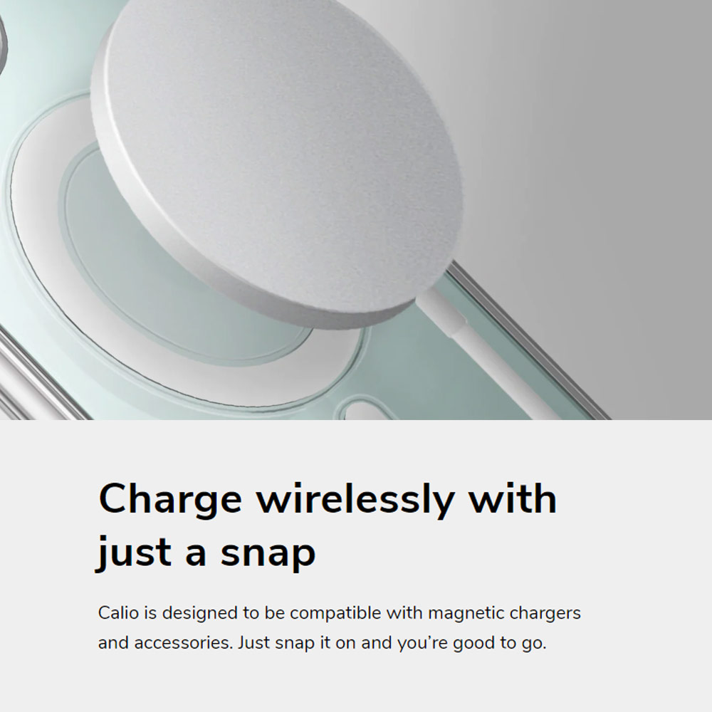 Picture of Apple iPhone 15 Pro Max 6.7 Case | Uniq Calio Aluminum Lens Frame Magnetic Drop Protection Case Casing for iPhone 15 Pro Max 6.7 (Smoke)