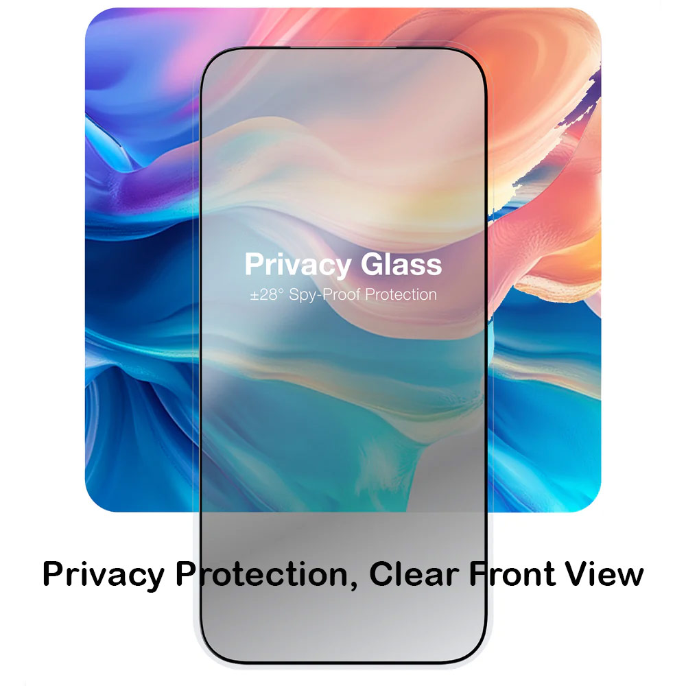 Picture of Apple iPhone 17 Pro Max 6.9  | Amazingthing Radix Privacy Anti View Full Glass 3D Frame Tempered Glass for iPhone 17 Pro Max 6.9 (Privacy)