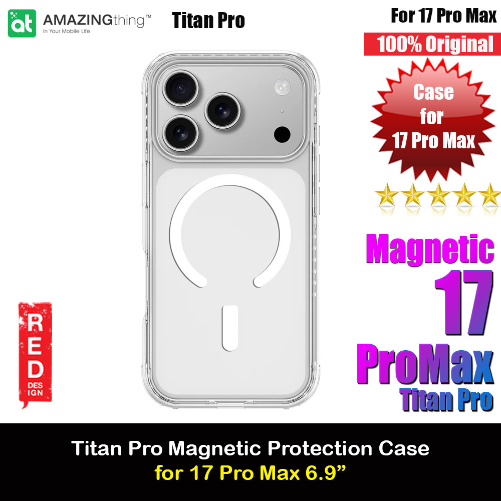 Picture of Amazingthing Titan Pro Magnetic Drop Protection Case for iPhone 17 Pro Max 6.9 (Clear) Apple iPhone 17 Pro Max 6.9- Apple iPhone 17 Pro Max 6.9 Cases, Apple iPhone 17 Pro Max 6.9 Covers, iPad Cases and a wide selection of Apple iPhone 17 Pro Max 6.9 Accessories in Malaysia, Sabah, Sarawak and Singapore 