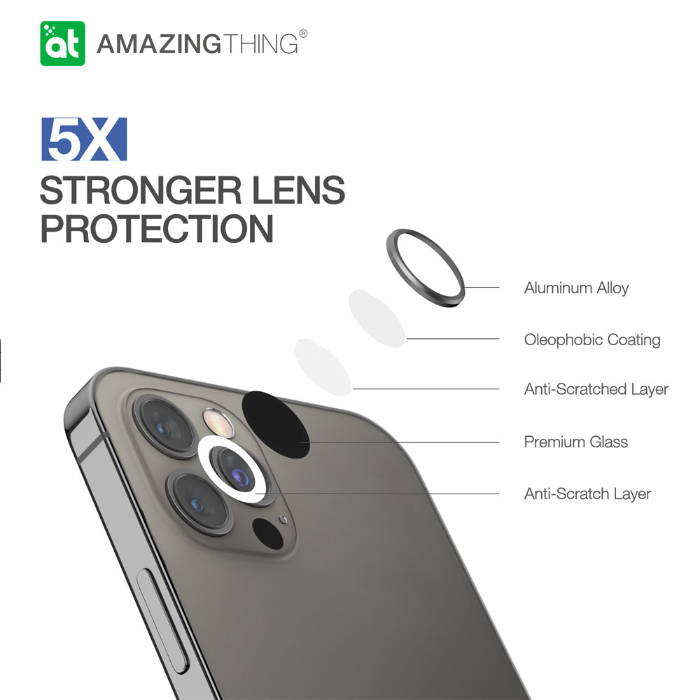 Picture of Apple iPhone 12 Pro Max 6.7  | AmazingThing SupremeGlass Lens Glass Camera Lens Protector Protection Tempered Glass for Apple iPhone 12 Pro Max 6.7 (Gold)