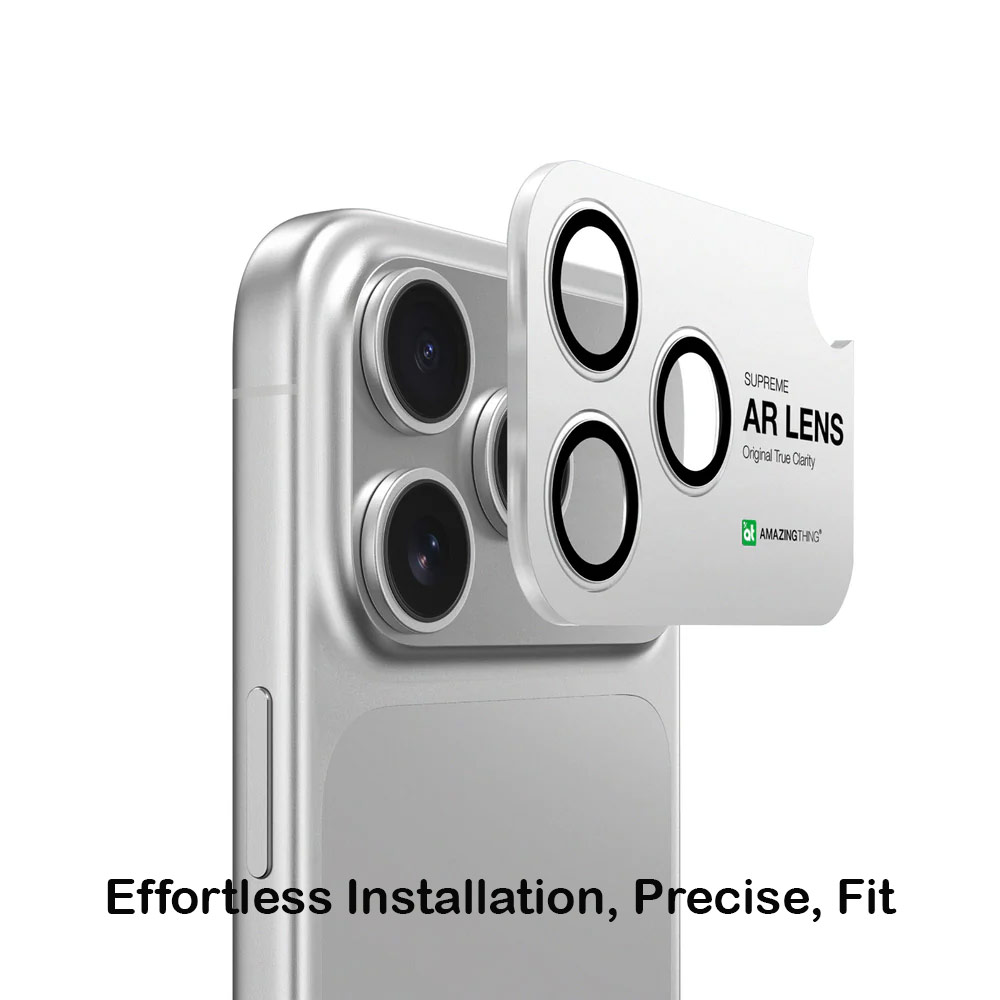 Picture of Apple iPhone 17 Pro 6.3  | Amazingthing Supreme AR Lens Glass Aluminum Tempered Glass Lens Protector for iPhone 17 Pro 6.3 iPhone 17 Pro Max 6.9 (3PCS Natural)