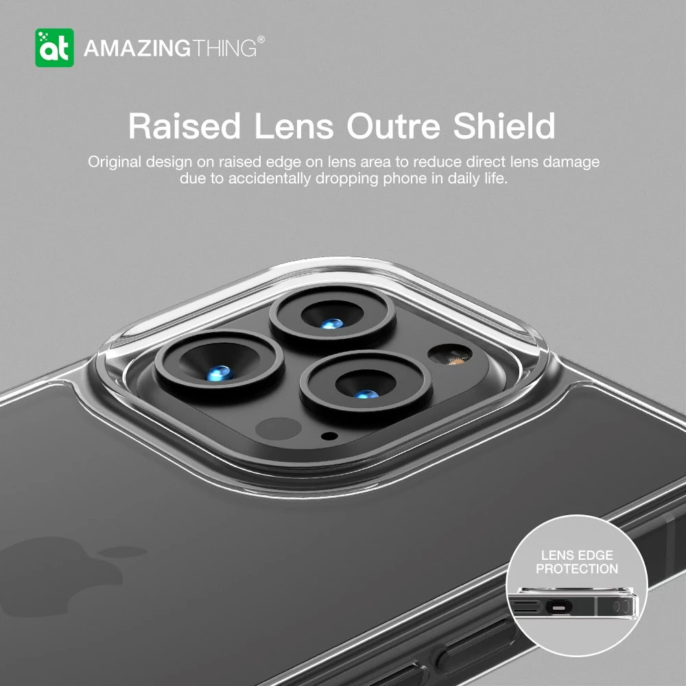 Picture of Apple iPhone 13 6.1 Case | Amazingthing Minimal Drop Proof Case for iPhone 13 6.1 (Transparent Clear)