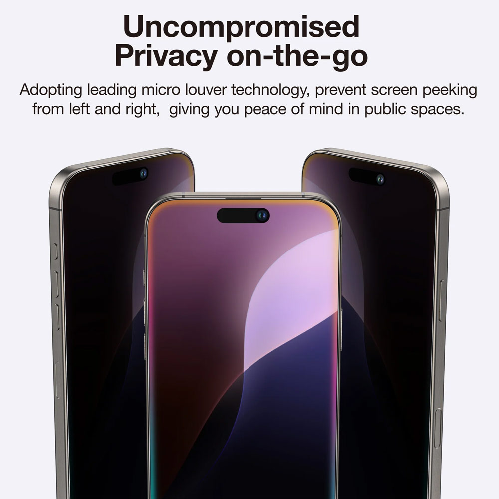 Picture of Apple iPhone 16 Pro Max 6.9  | Amazingthing Radix Supreme Privacy Fully Covered Tempered Glass for iPhone 16 Pro Max 6.9 (Privacy)