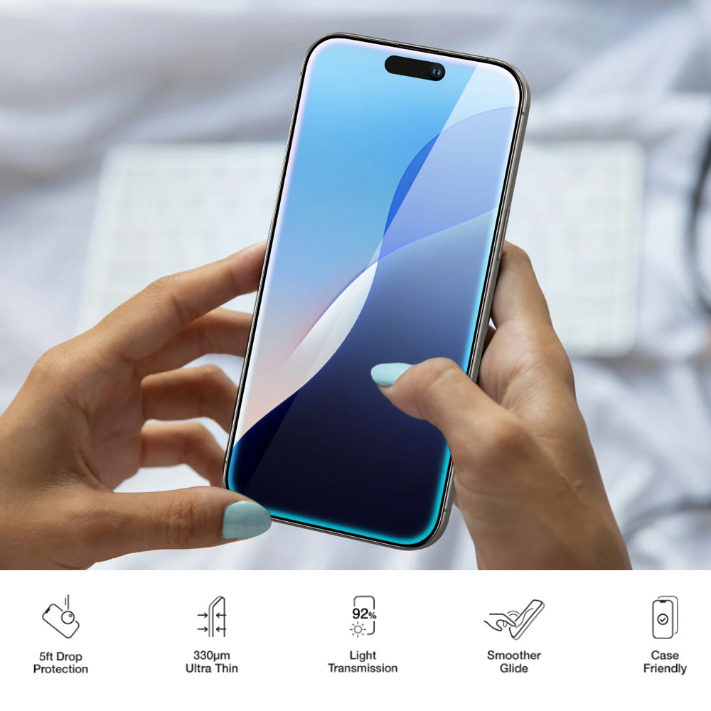 Picture of Apple iPhone 16 Pro Max 6.9  | Amazingthing Radix Supreme Fully Covered Tempered Glass for iPhone 16 Pro Max 6.9 (Ultra Clear)