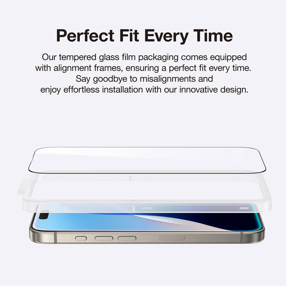 Picture of Apple iPhone 16 Pro Max 6.9  | Amazingthing Radix Supreme Fully Covered Tempered Glass for iPhone 16 Pro Max 6.9 (Ultra Clear)