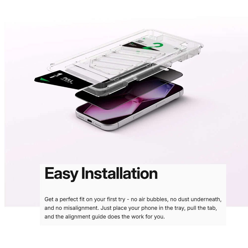 Picture of Apple iPhone 18 Pro Max Screen Protector | Amazingthing Titan Care Matte Privacy 3D Frame Full Tempered Glass Screen Protector with Dust Filter for iPhone 18 Pro Max 6.9 - Matte Privacy