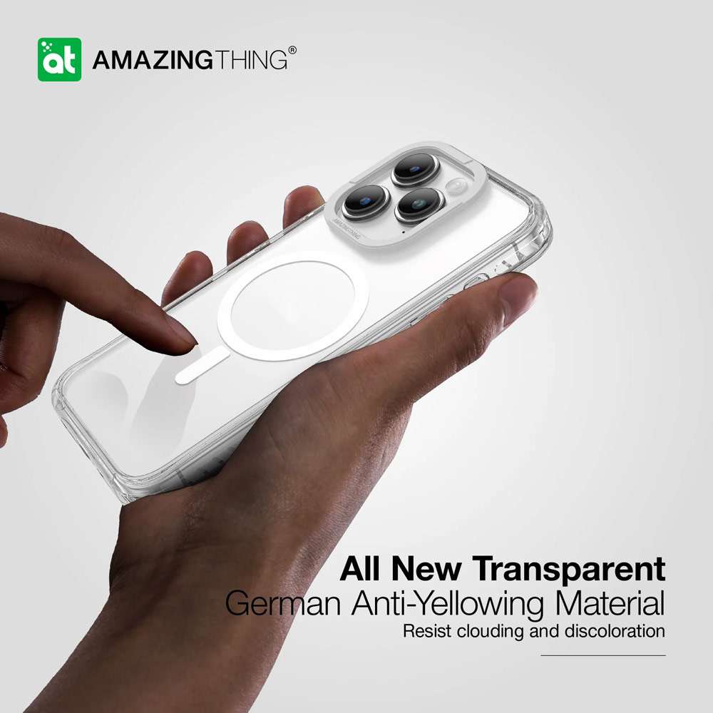 Picture of Apple iPhone 15 Pro Max 6.7 Case | Amazingthing TITAN PRO Drop Proof Magnetic Case for iPhone 15 Pro Max 6.7 (Gray)