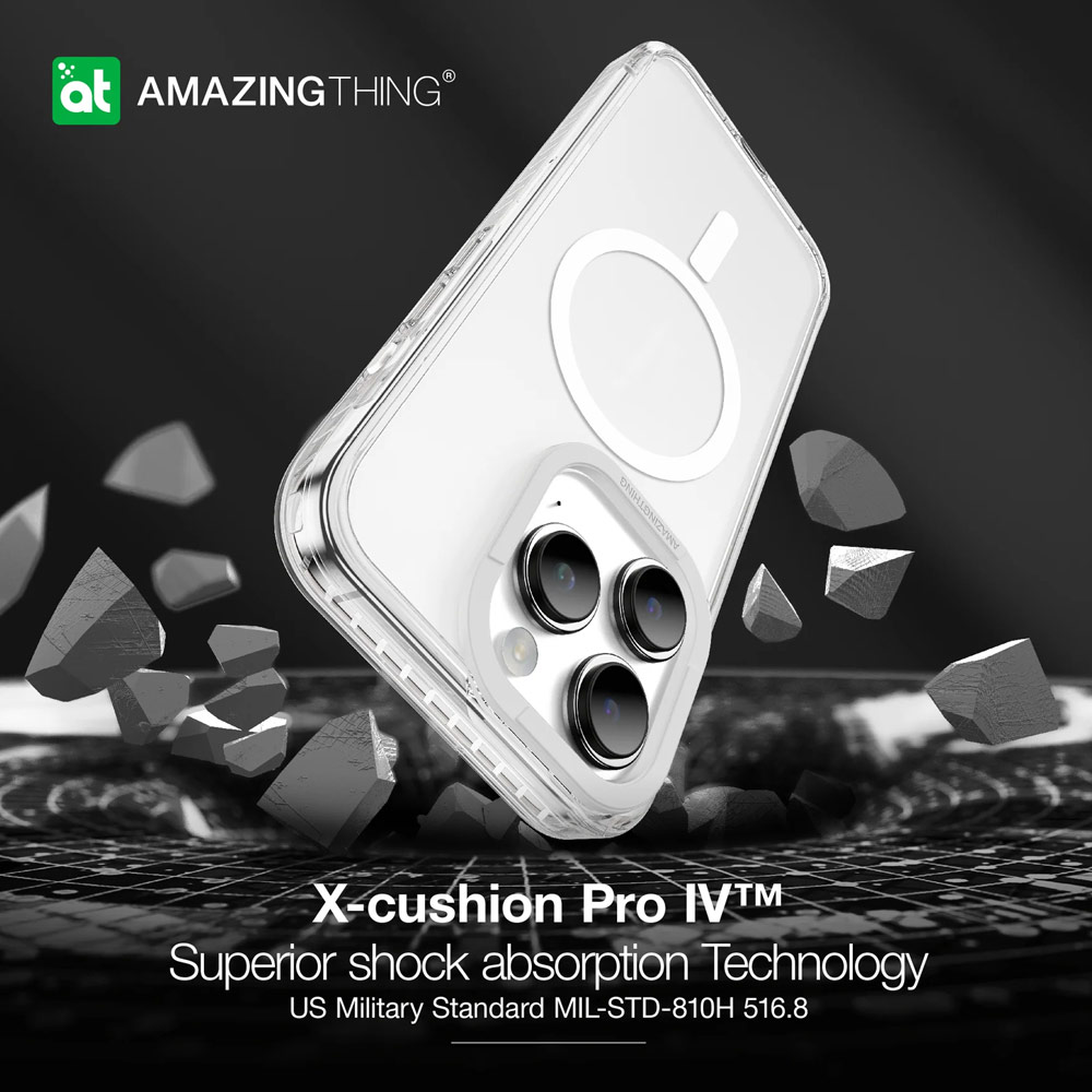 Picture of Apple iPhone 15 Pro Max 6.7 Case | Amazingthing TITAN PRO Drop Proof Magnetic Case for iPhone 15 Pro Max 6.7 (Gray)