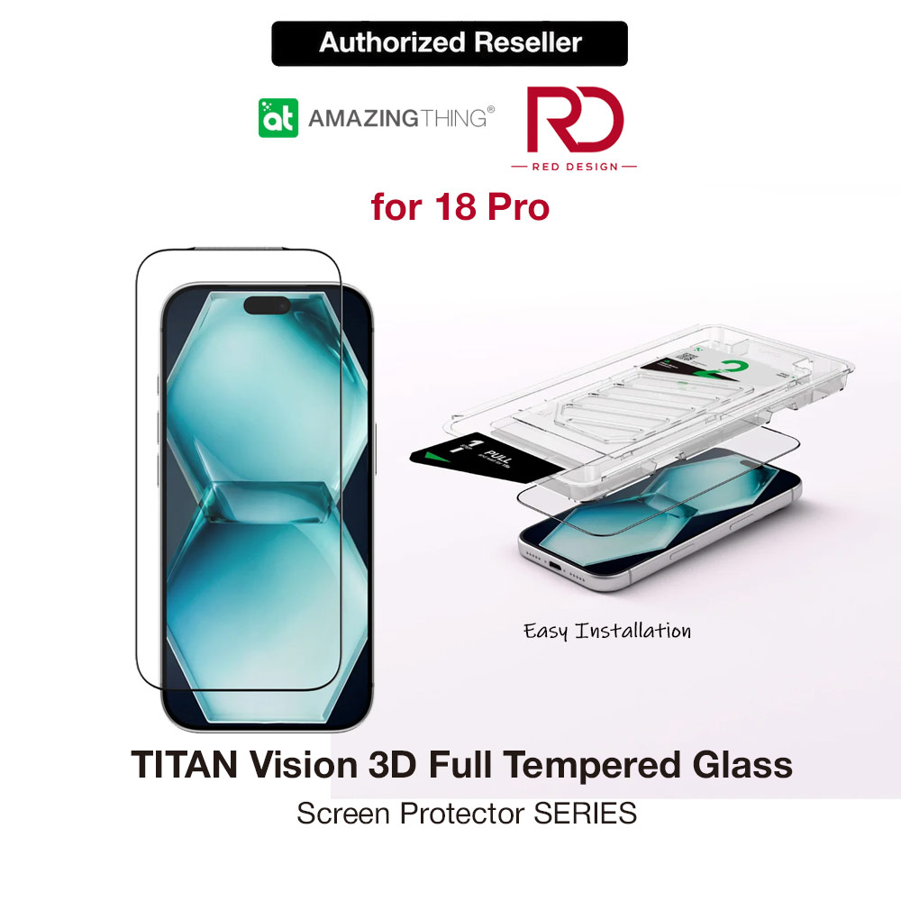 Picture of Amazingthing Titan Vision Clear 3D Frame Full Tempered Glass Screen Protector with Dust Filter for iPhone 18 Pro - Clear Apple iPhone 18 Pro- Apple iPhone 18 Pro Cases, Apple iPhone 18 Pro Covers, iPad Cases and a wide selection of Apple iPhone 18 Pro Accessories in Malaysia, Sabah, Sarawak and Singapore 
