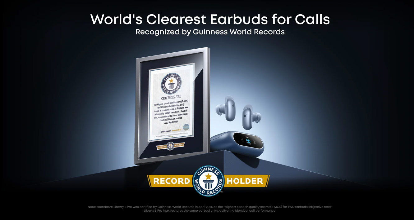 Picture of Soundcore by Anker Liberty 5 Pro ANC Wireless Earbuds Guinness World Records Clearest Clear Calls Adaptive Noise Cancelling LDAC Hi-Res Audio TWS Earbuds (Midnight Black)