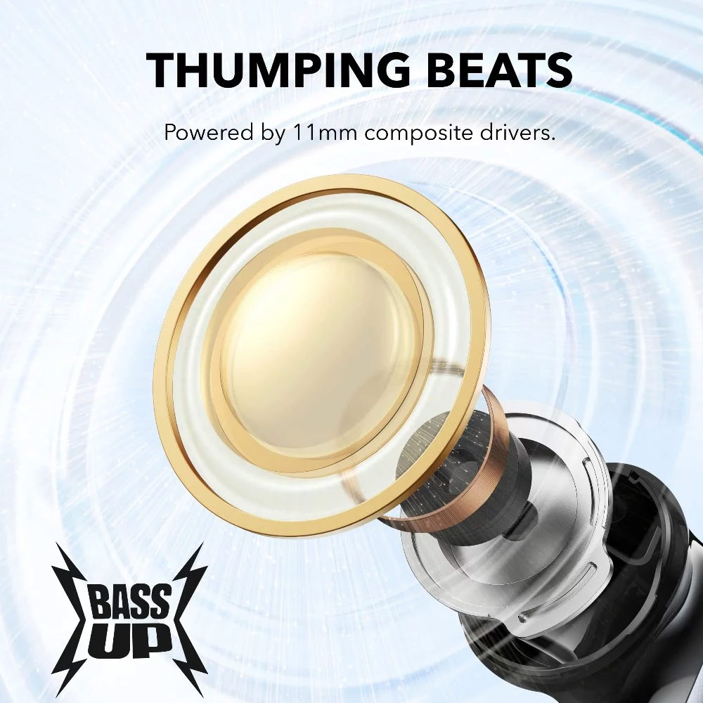 Picture of Anker Soundcore P40i Wireless Earbuds With Noise Cancelling Adaptive Heavy Bass 60H Playtime (Blue)