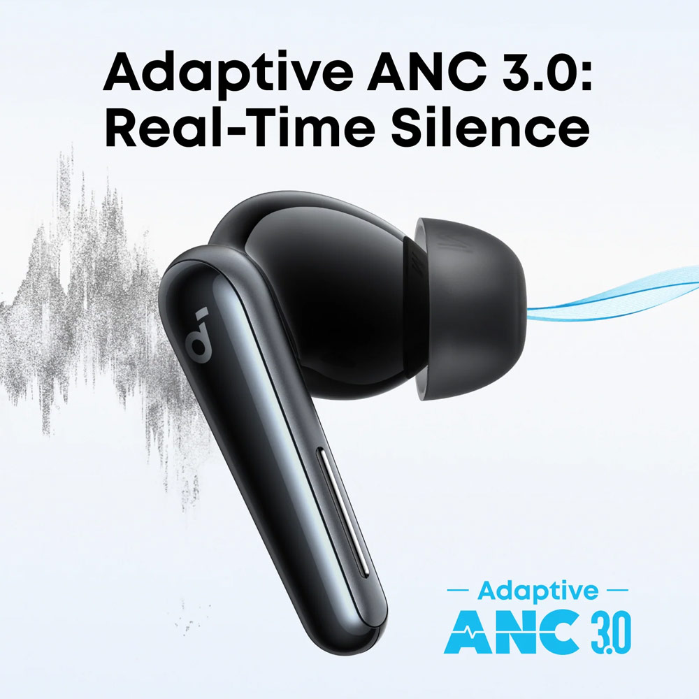Picture of soundcore by ANKER Liberty 5 ANC Dolby Audio Noise Cancelling Wireless In Ear Earbuds Long Hours Playtime Strong Bass (Black)