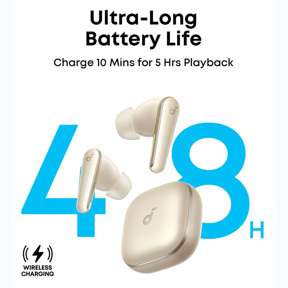 Picture of soundcore by ANKER Liberty 5 ANC Dolby Audio Noise Cancelling Wireless In Ear Earbuds Long Hours Playtime Strong Bass (Champagne)