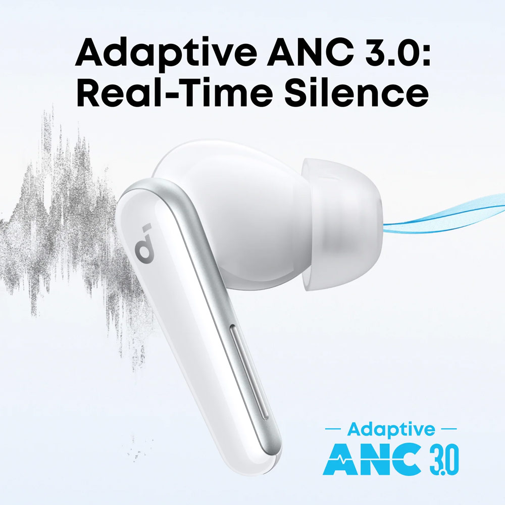 Picture of soundcore by ANKER Liberty 5 ANC Dolby Audio Noise Cancelling Wireless In Ear Earbuds Long Hours Playtime Strong Bass (White)