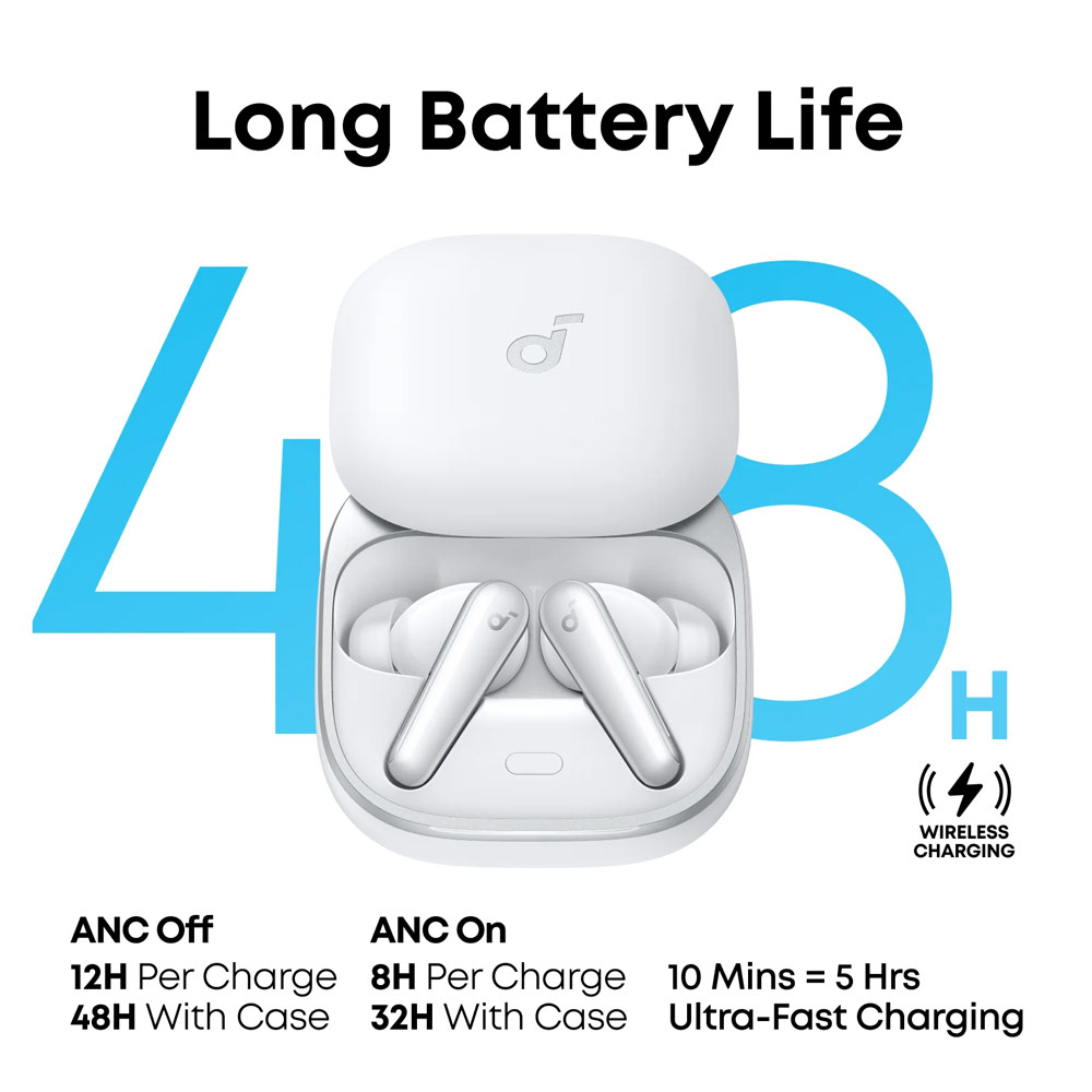 Picture of soundcore by ANKER Liberty 5 ANC Dolby Audio Noise Cancelling Wireless In Ear Earbuds Long Hours Playtime Strong Bass (White)