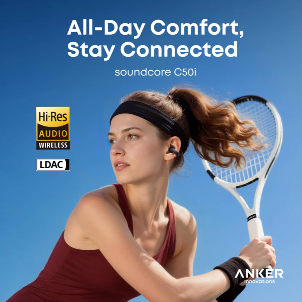 Picture of soundcore by ANKER C50i Open Ear Earbuds Clip Earphone Comfort Stable Fit Free Sport Earbud with Strong Bass Clear Call (Black)