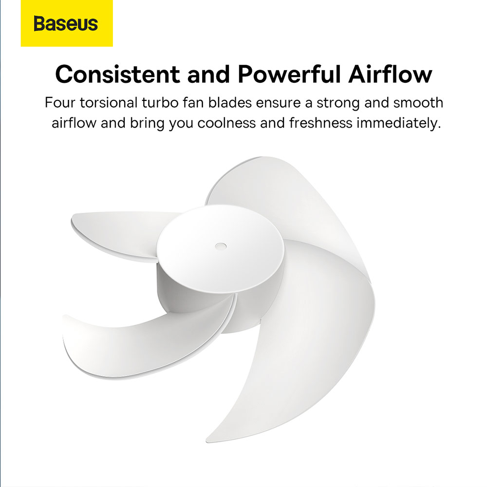 Picture of Baseus USB Mini Desktop Fan Home Office Wall Hanging Gift Idea Portable Fans (White)