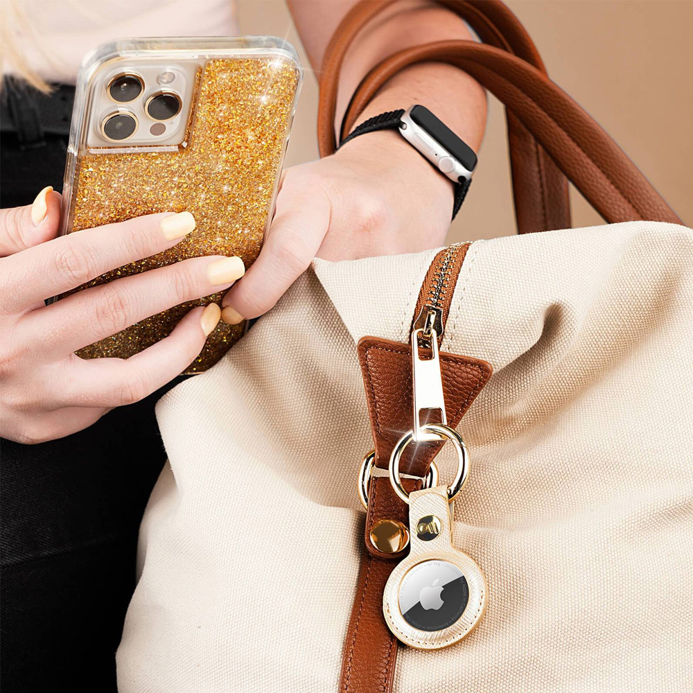 Picture of Apple Air Tag  | Case-Mate Case Mate Keychain Case Protective Cover Case Keyring Design for Apple AirTag (Gold)