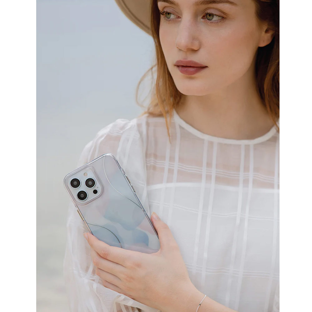 Picture of Apple iPhone 14 6.1 Case | Coehl Hybrid Impact Defense Raised Camera Lens Bezel Drop Protection Case Design for Modern Women for iPhone 14 6.1 (Dusk Blue)