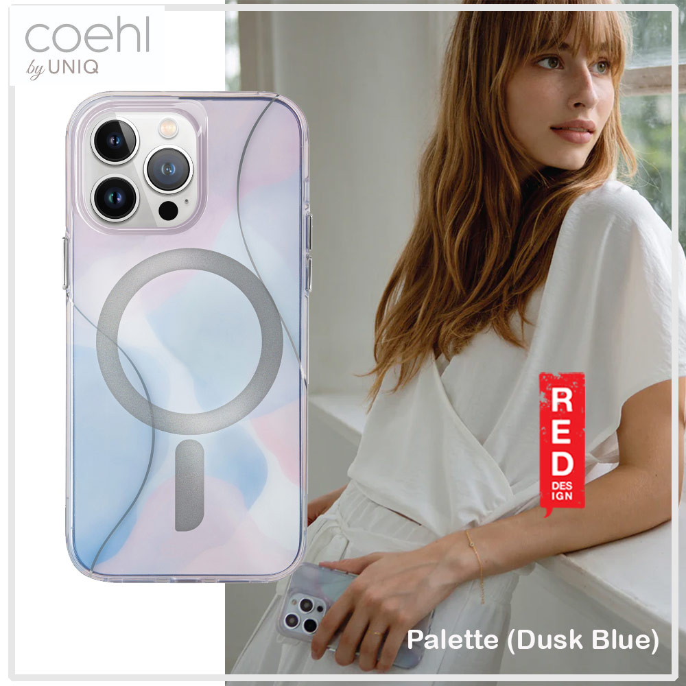 Picture of Apple iPhone 15 Pro Max 6.7  | Coehl by Uniq Design for Modern Women Girl Lady Magnetic Charging Compatible for iPhone 15 Pro Max 6.7 (Palette Dusk Blue)