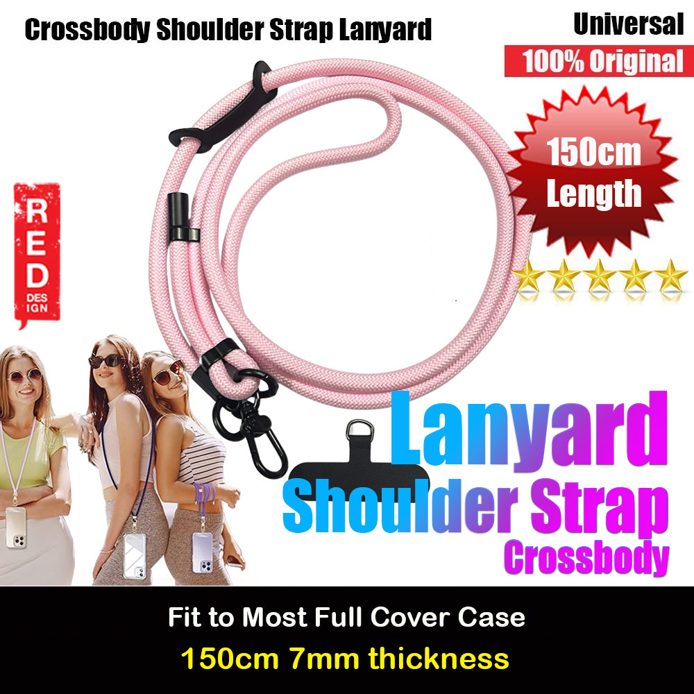 Picture of Red Design Selected Shoulder Lanyard Strap Croassbody Nylon Strap 150cm (Pink Line) Red Design- Red Design Cases, Red Design Covers, iPad Cases and a wide selection of Red Design Accessories in Malaysia, Sabah, Sarawak and Singapore 
