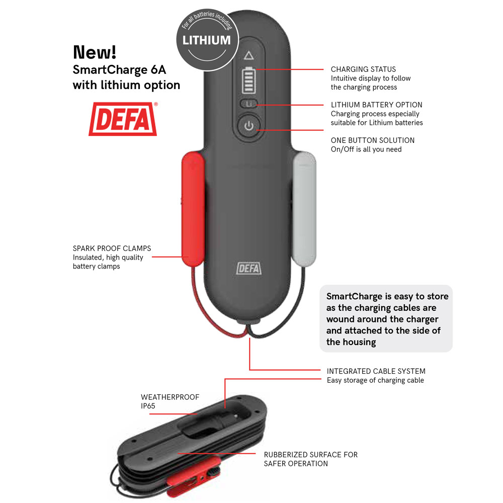 Picture of DEFA Smart Charger 6A Li Simple Safe Easy Smart Battery Charger