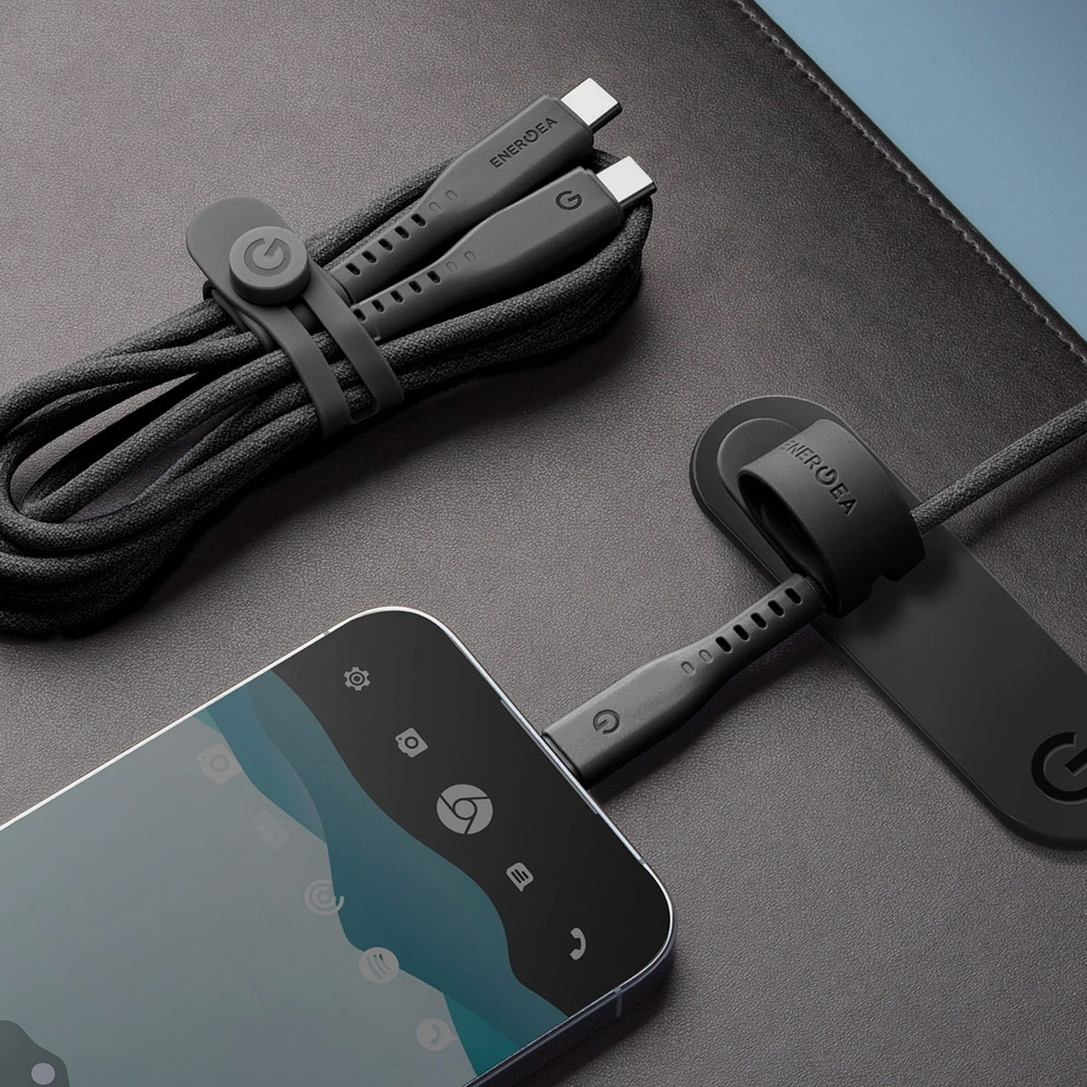 Picture of Energea Flow PD 240W USB-C to USB-C Fast Charging Cable for iPhone 15 Pro Max Smartphone Laptop Tablet (Blue)