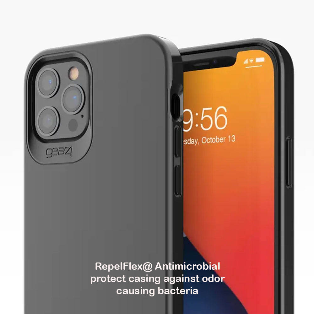 Picture of Apple iPhone 12 mini 5.4 Case | Gear4 D30 Holborn Slim Soft Touch Drop Protection Case for iPhone 12 Mini 5.4 (Black)