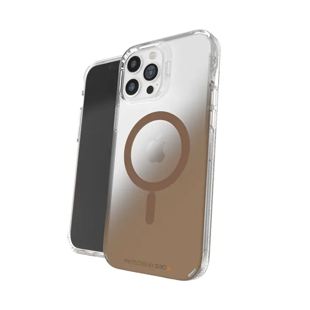 Picture of Apple iPhone 13 Pro 6.1  | Gear4 D30 Milan Snap Clear Impact Protection with MagSafe Compatibility for iPhone 13 Pro 6.1 (Gold)