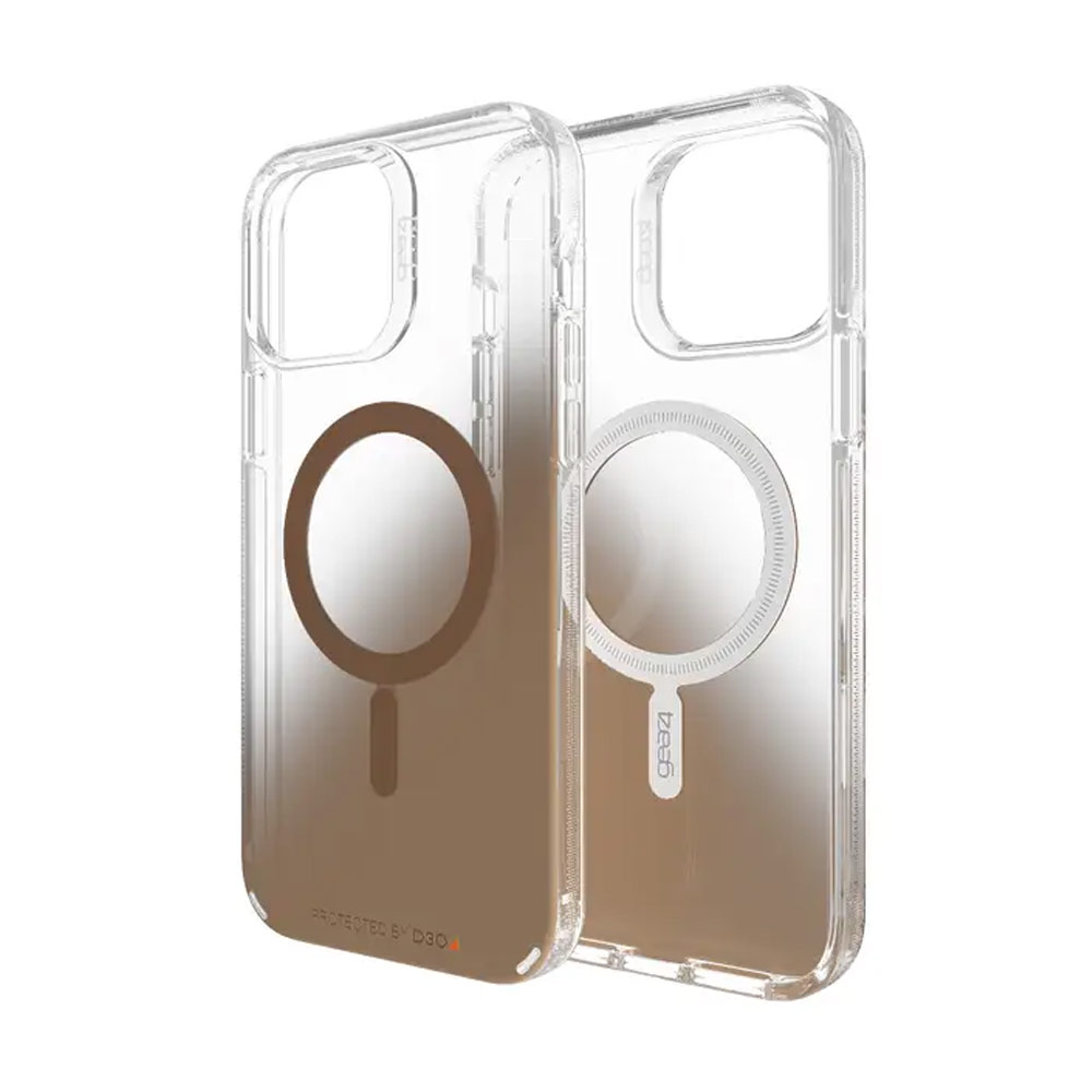 Picture of Apple iPhone 13 Pro 6.1  | Gear4 D30 Milan Snap Clear Impact Protection with MagSafe Compatibility for iPhone 13 Pro 6.1 (Gold)