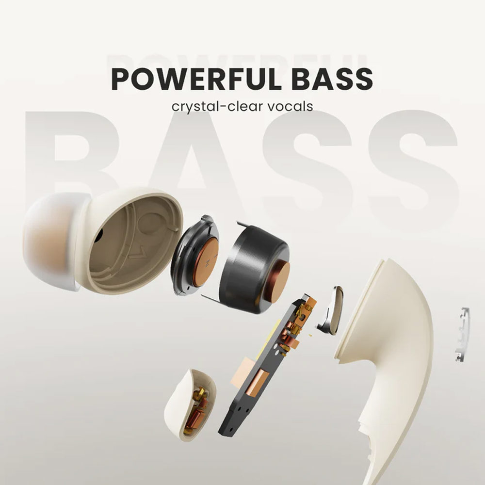 Picture of HiFuture Flybuds4 Ai Bluetooth 5.4 Comfort Fit TWS Earbuds Waterproof with ANC Noise Cancellation Ultra Bass Long Hours(Black)