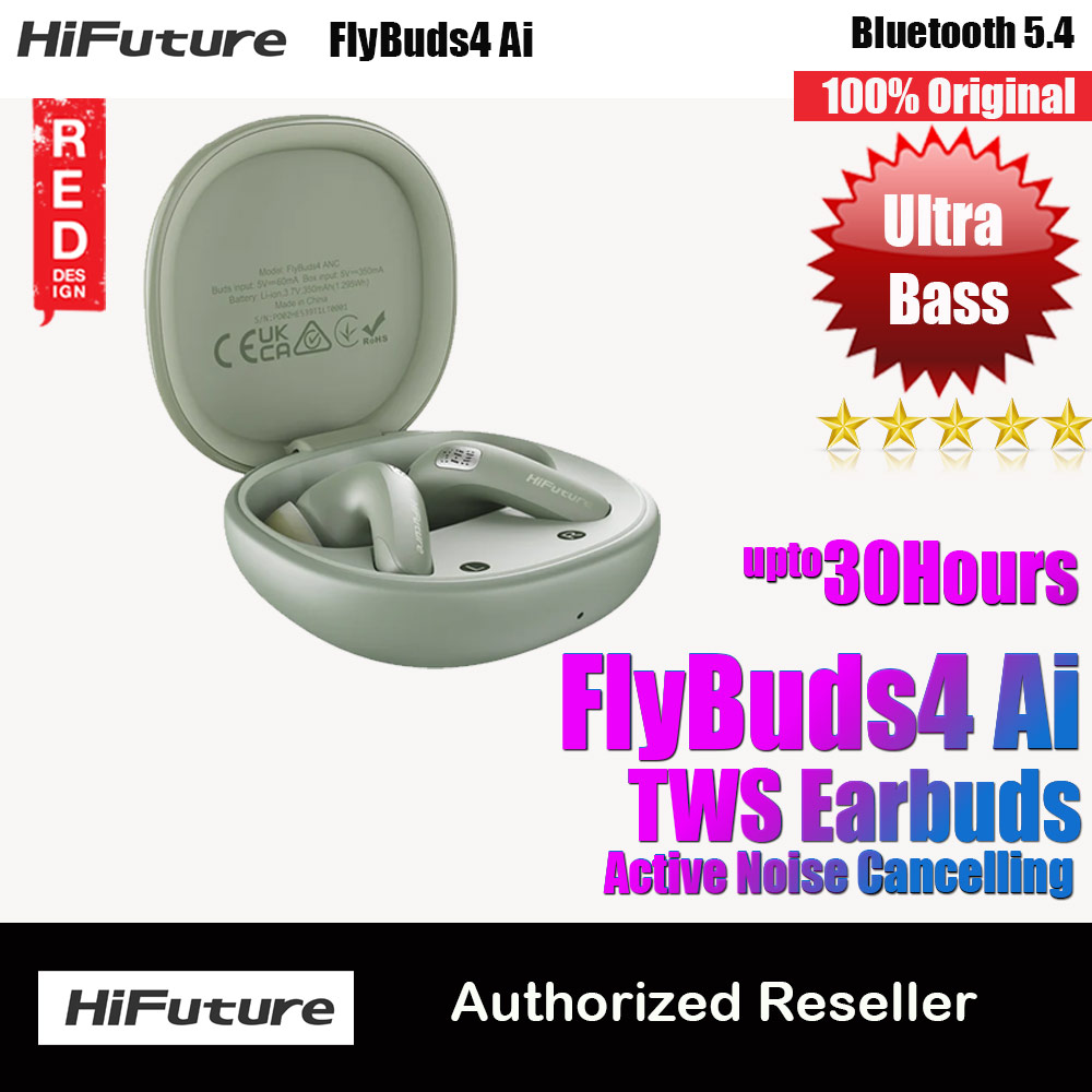 Picture of HiFuture Flybuds4 Ai Bluetooth 5.4 Comfort Fit TWS Earbuds Waterproof with ANC Noise Cancellation Ultra Bass Long Hours(Latte) Red Design- Red Design Cases, Red Design Covers, iPad Cases and a wide selection of Red Design Accessories in Malaysia, Sabah, Sarawak and Singapore 