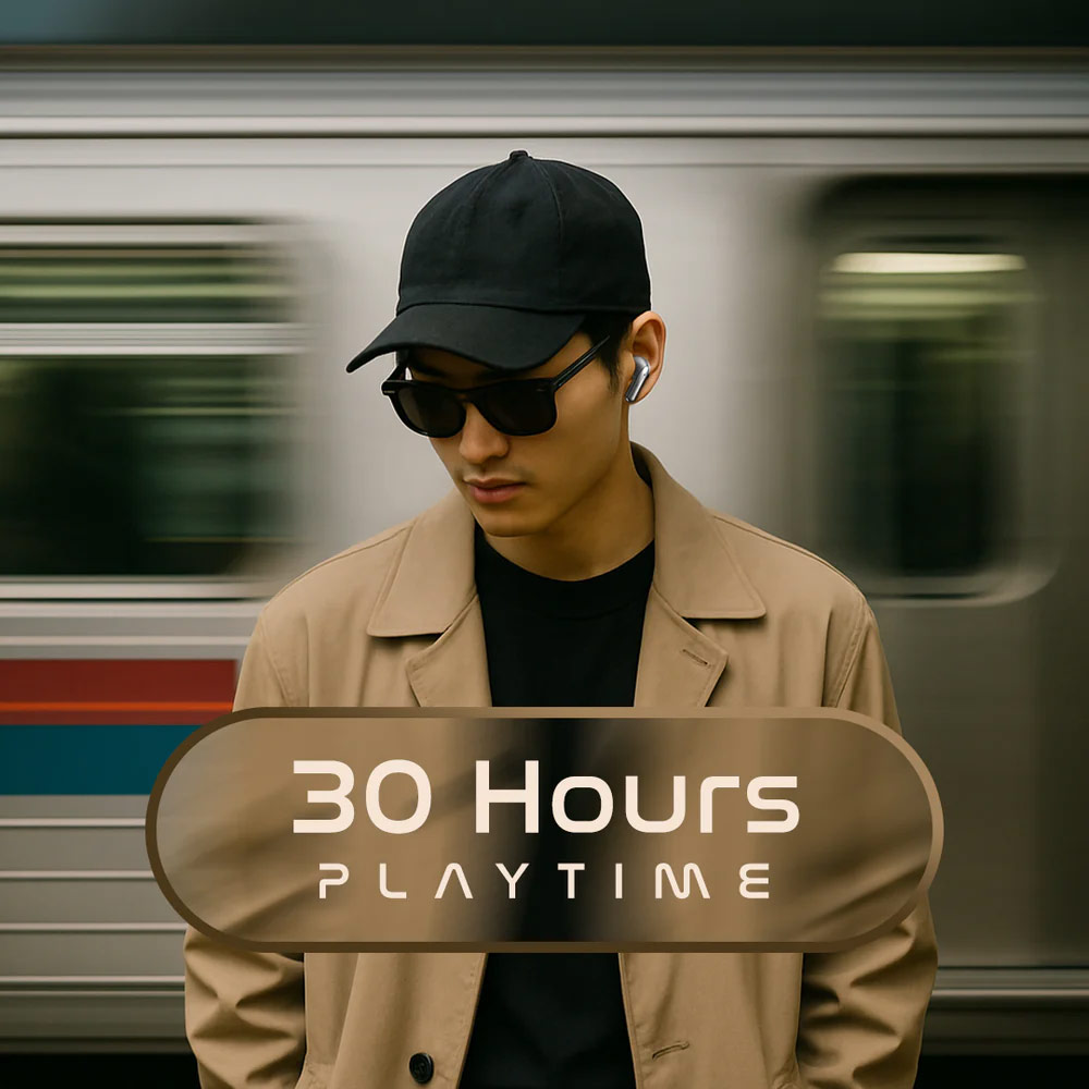 Picture of HiFuture ChromeBuds Premium Bluetooth 5.4 TWS Earbuds Waterproof with Environment Noise Cancellation Ultra Bass Long Hours( Silver)
