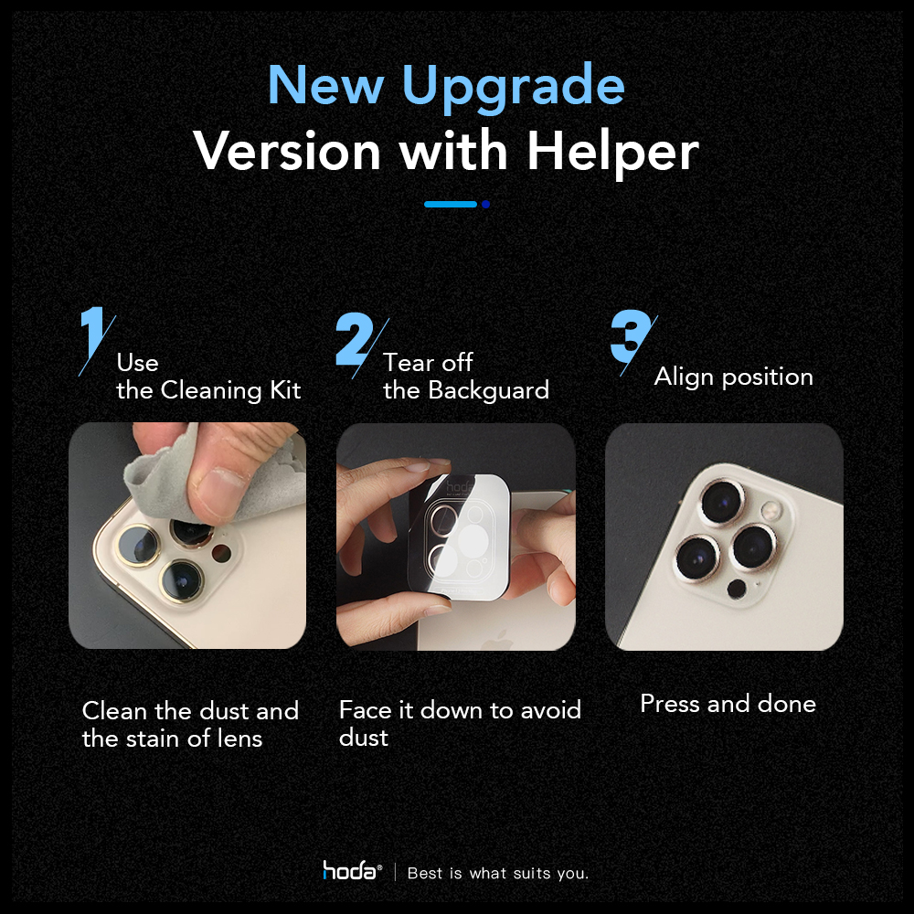 Picture of Apple iPhone 15 6.1  | Hoda Sapphire Lens Protector for iPhone 15 6.1 iPhone 15 Plus 6.7  (2PCS Blue)