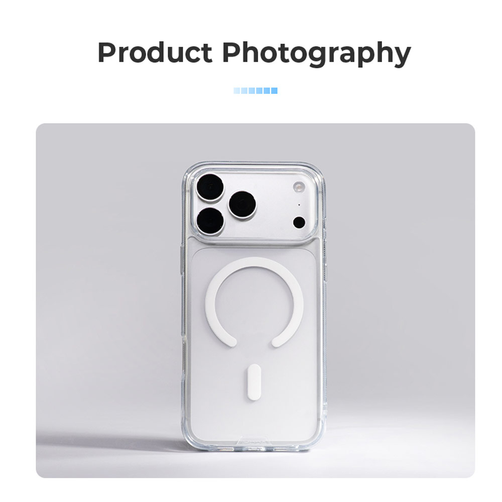Picture of Apple iPhone 18 Pro Max Case | Hoda Crystal Pro Case with Military Standard MagSafe Enhanced with PureSurface TM with Camera Button for iPhone 18 Pro Max - Clear