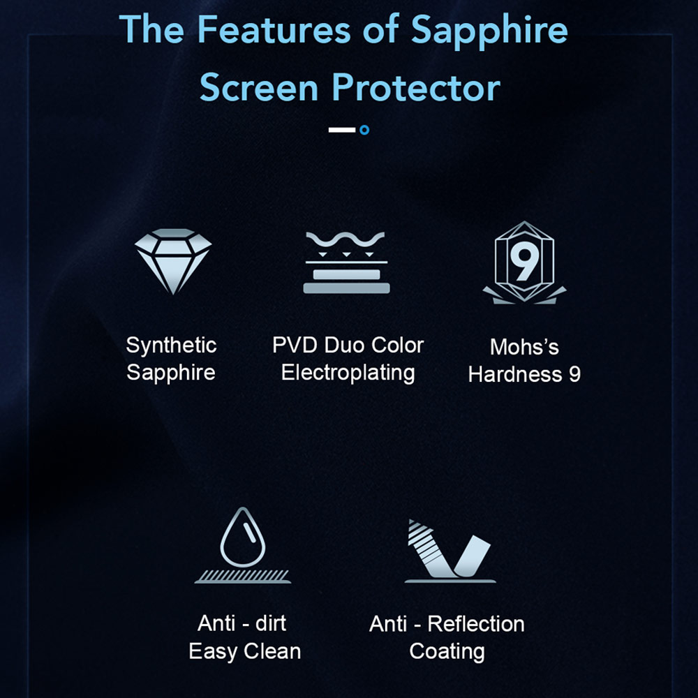 Picture of Apple iPhone 17 Pro 6.3  | Hoda Sapphire Lens Protector for iPhone 17 Pro Max 6.9 17 Pro 6.3  (3PCS Silver)